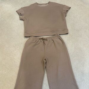 Khaki Color Textured Set